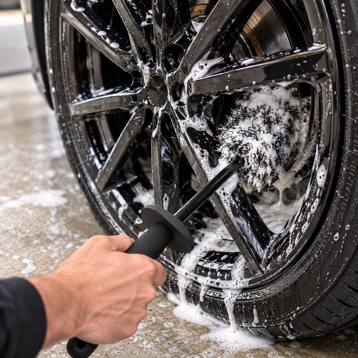 ***New Product Flat blade wheel cleaning brush