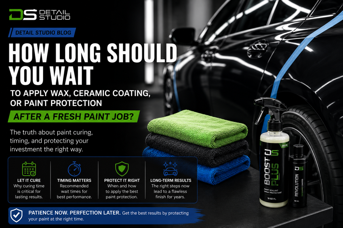 How long should I wait after a new paint job to put protection on my paint