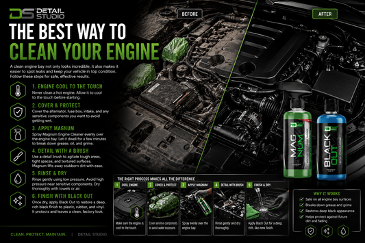 What is the best way to clean my cars engine