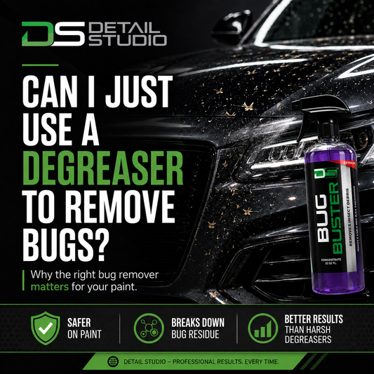 Can I just use a degreaser to remove bugs?