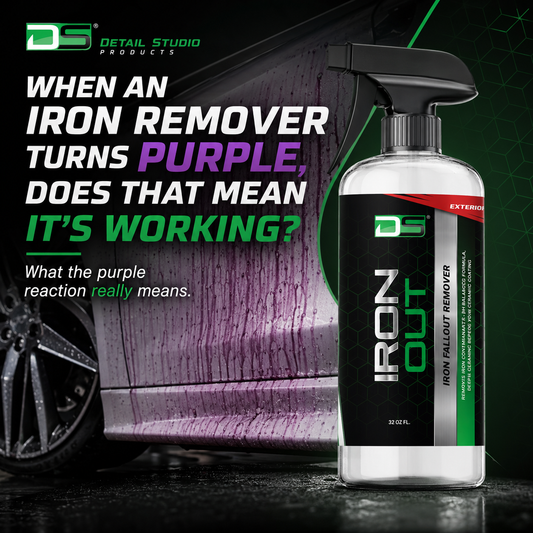 When an Iron remover turns purple does that means its working?